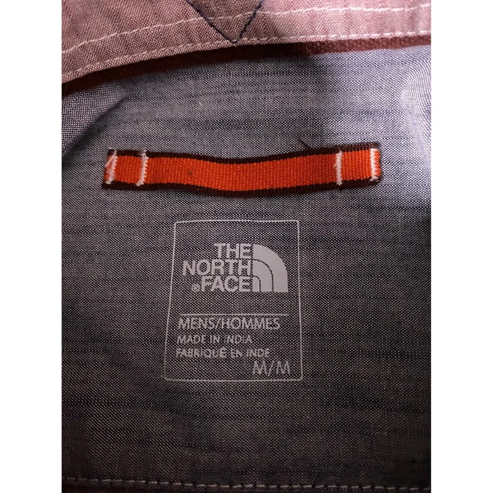 The North Face Long Sleeve Button Down Mens M Dusty Rose Chambray Outdoor Casual